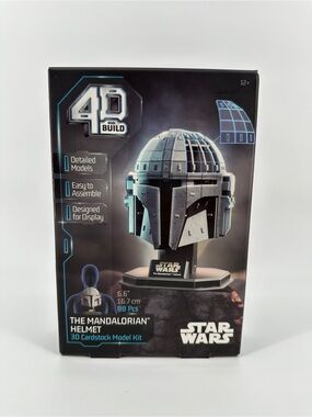 Star Wars 4D Cardstock Model Kit The Mandalorian Helmet 88 pc 2024 Spin Master